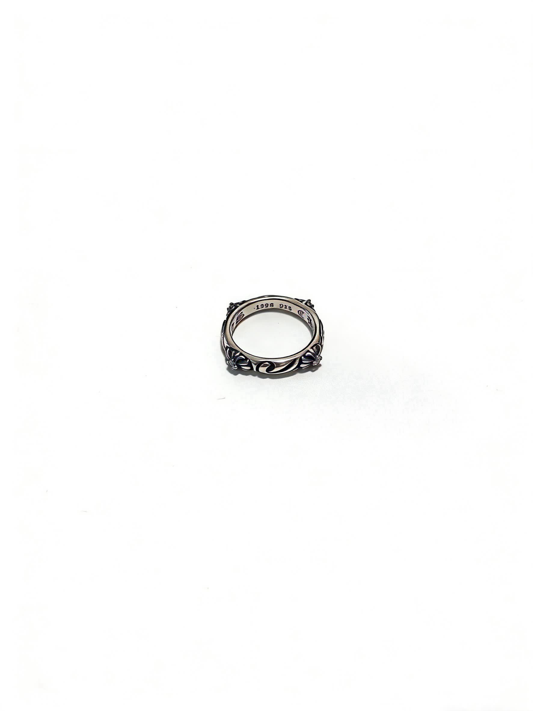 Chrome Hearts Sterling Silver Ring with Floral Design